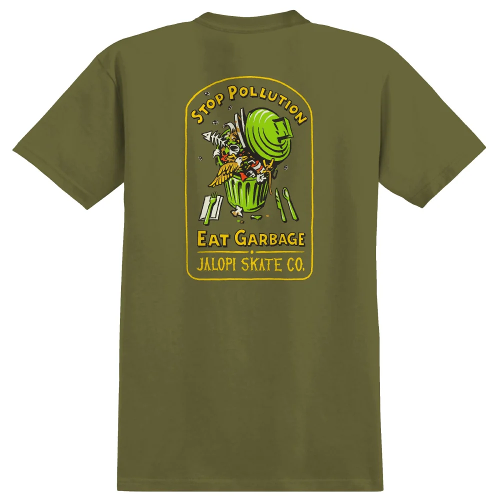 Anti Hero Stop Pollution T-Shirt Army - Image 2