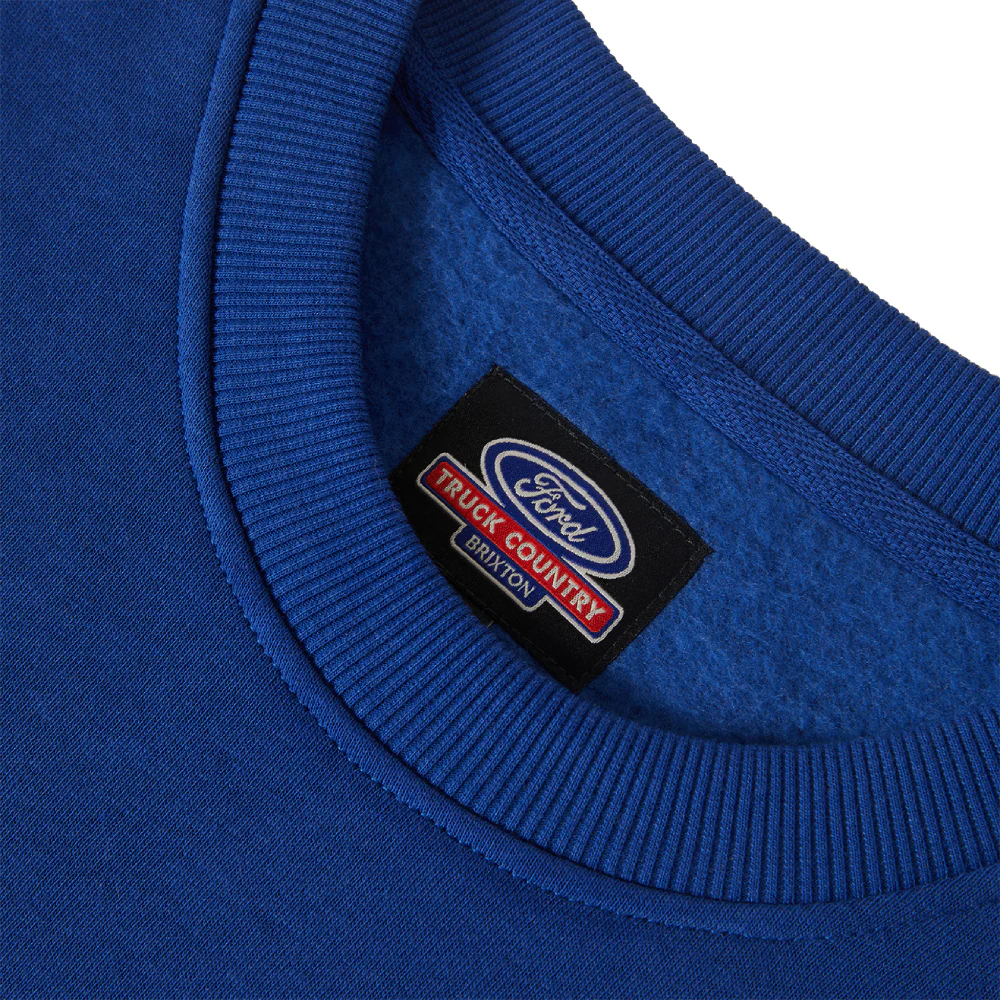 Brixton Ford Number One Fleece Crewneck Ford Blue - Image 2