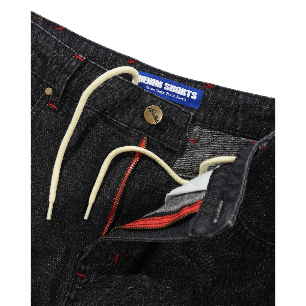 Butter Goods Blotch Denim Shorts Streaky Black - Image 3