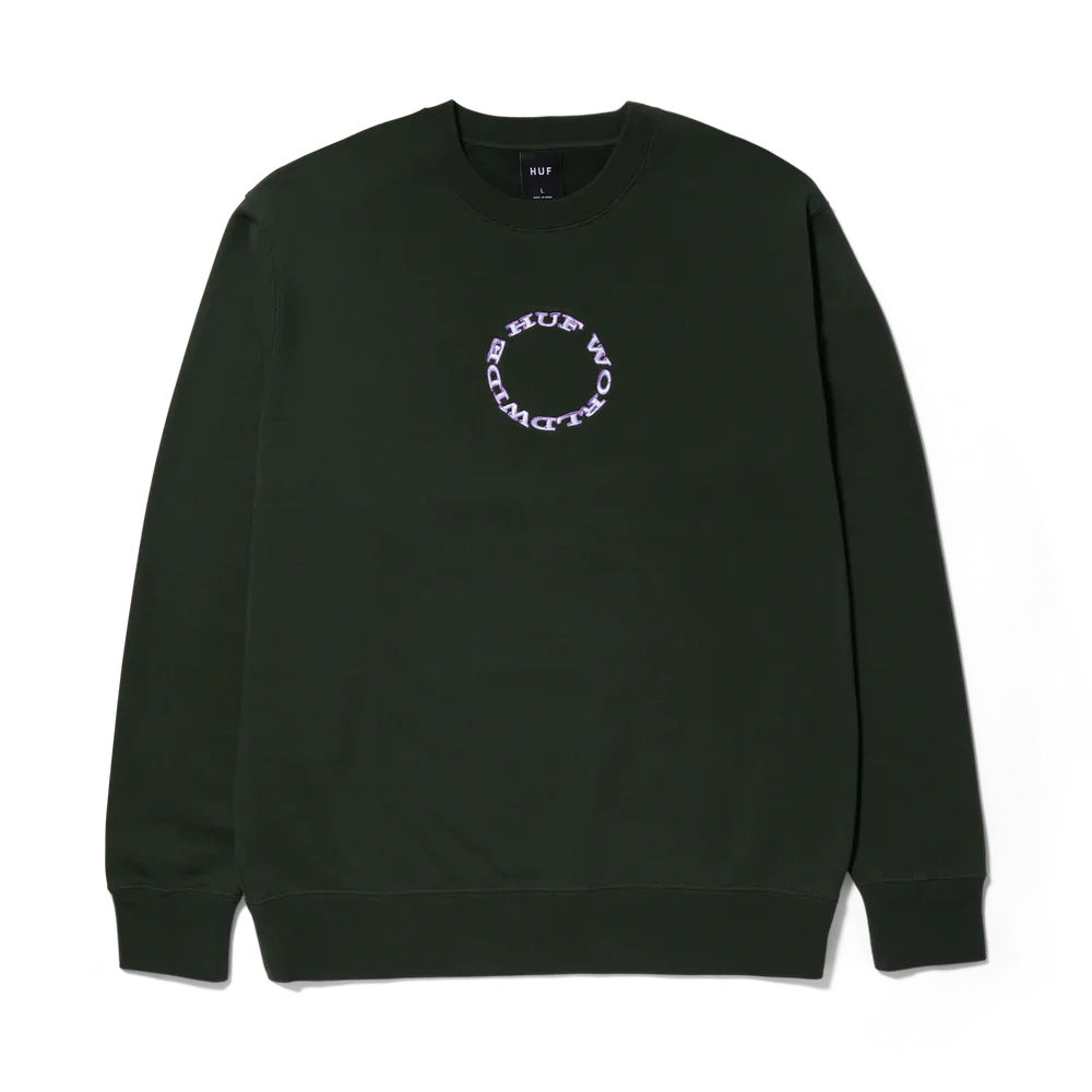 Huf Hard Note Crewneck Hunter Green