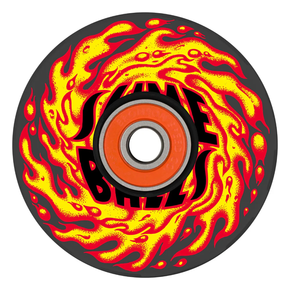 Slime Balls OG Slime Light Ups Flame Black 78a 66mm