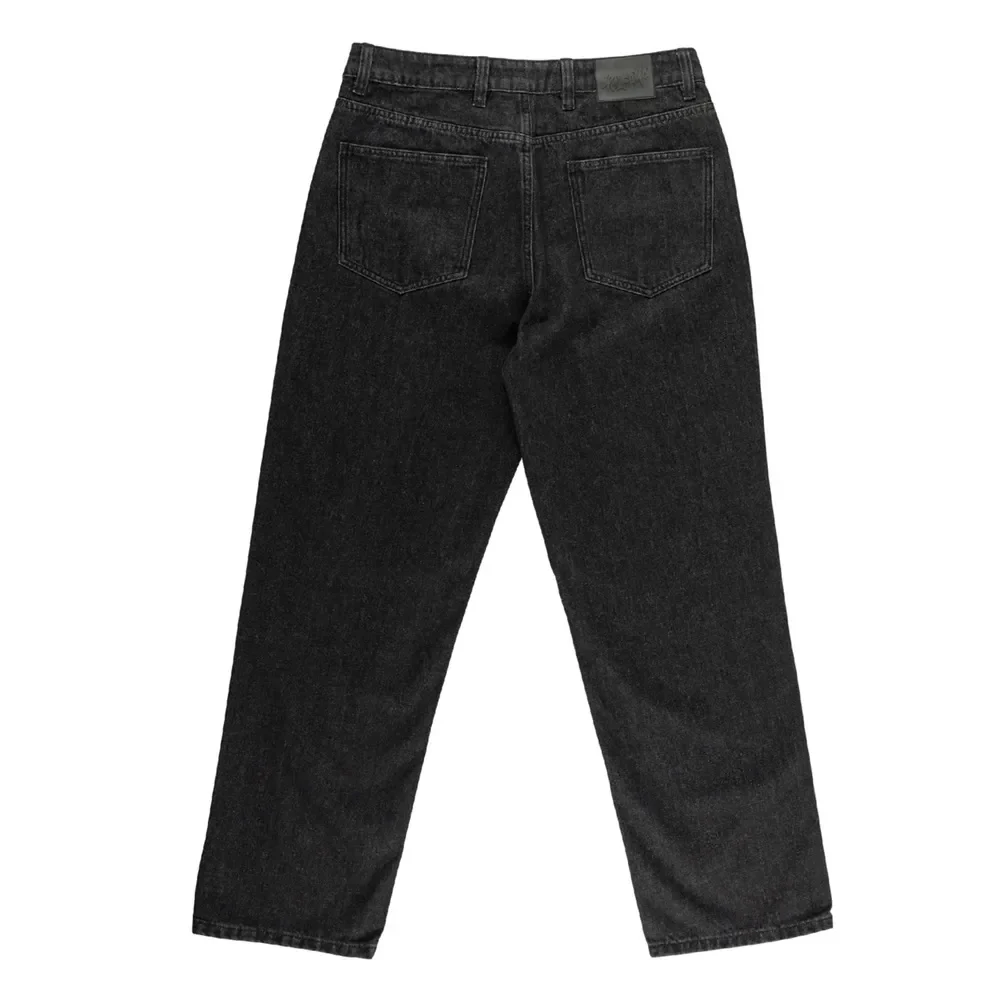 Welcome Immortal Loose Straight Denim Pants Washed Black - Image 2